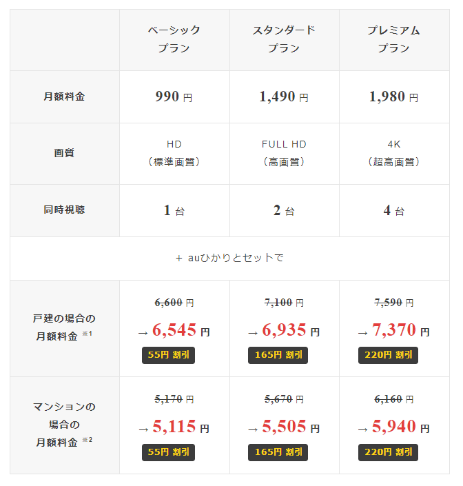 auひかり　Netflexパック